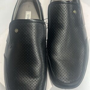 Steve Madden Black Leather Men's Loafers